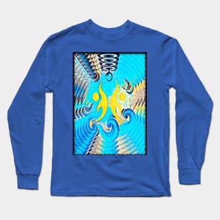 Free dive ocean abstract Long Sleeve T-Shirt